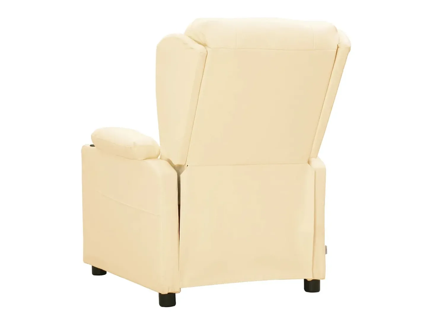 Poltrona Confortável | Poltrona reclinável elétrica couro artificial cor creme SHL329878