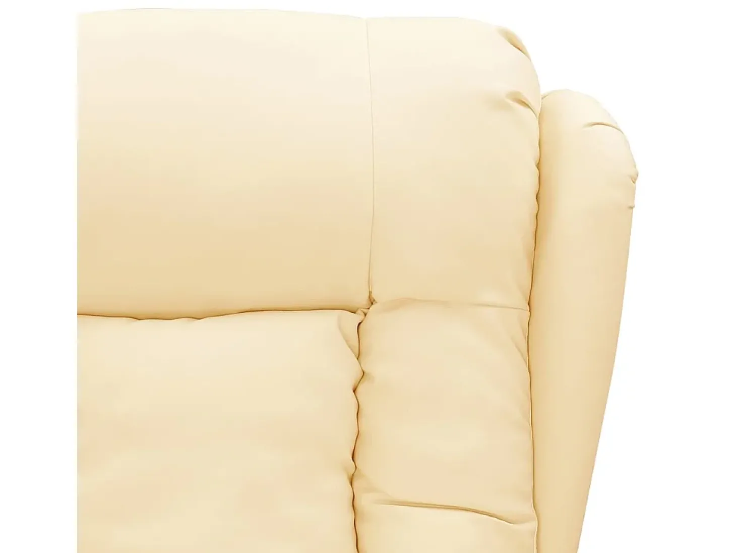Poltrona Confortável | Poltrona reclinável elétrica couro artificial cor creme SHL329878