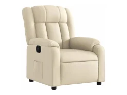 Poltrona Confortável | Poltrona reclinável elétrica tecido cor creme SHL389614
