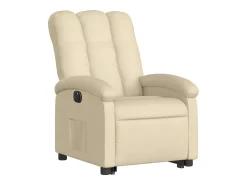 Poltrona Confortável | Poltrona reclinável elevatória elétrica tecido cor creme SHL451929