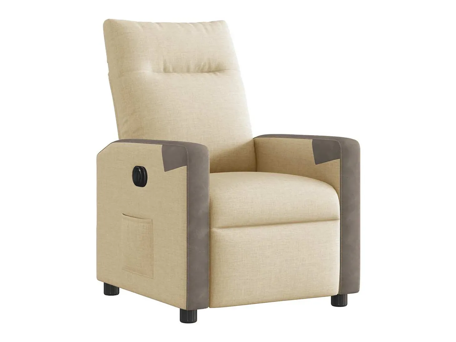 Poltrona Confortável | Poltrona reclinável elétrica tecido cor creme SHL303711