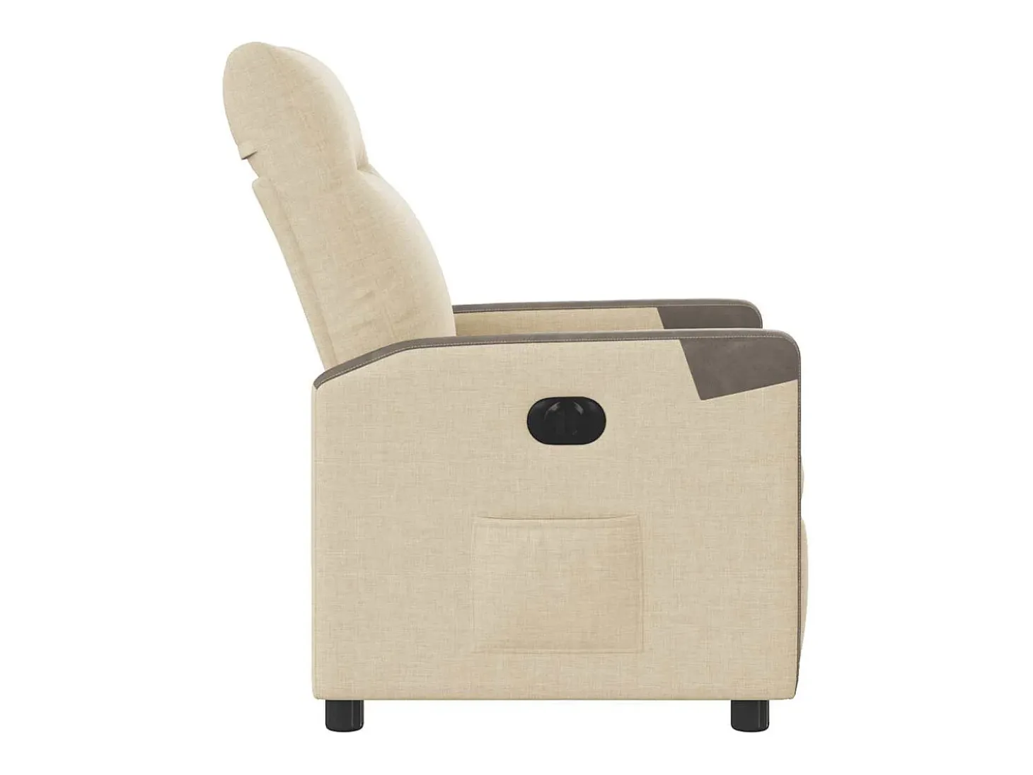 Poltrona Confortável | Poltrona reclinável elétrica tecido cor creme SHL303711