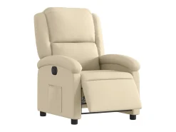 Poltrona Confortável | Poltrona reclinável elétrica tecido cor creme SHL45925