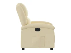 Poltrona Confortável | Poltrona reclinável elétrica tecido cor creme SHL45925
