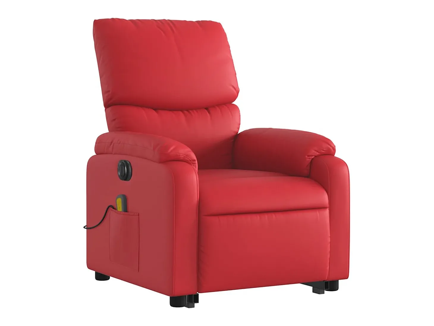 Poltrona Confortável | Poltrona reclinável elevatória elétrica couro artif. vermelho SHL152408