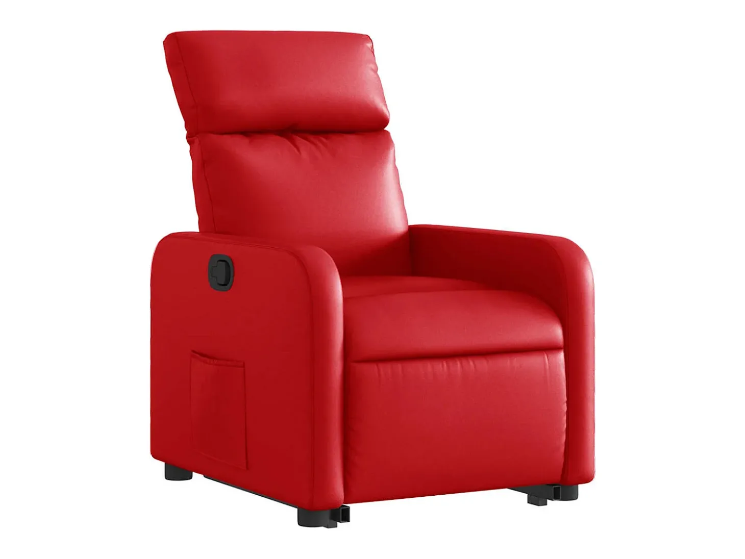Poltrona Confortável | Poltrona reclinável elevatória couro artificial vermelho SHL562626