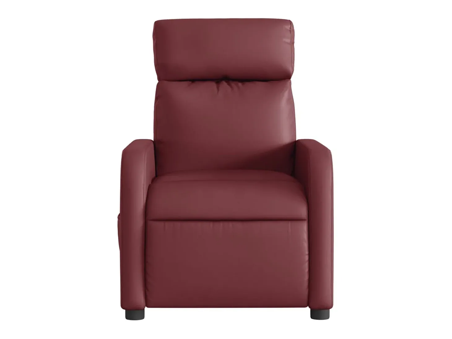 Poltrona Confortável | Poltrona reclinável elétrica couro artificial vermelho tinto SHL359414