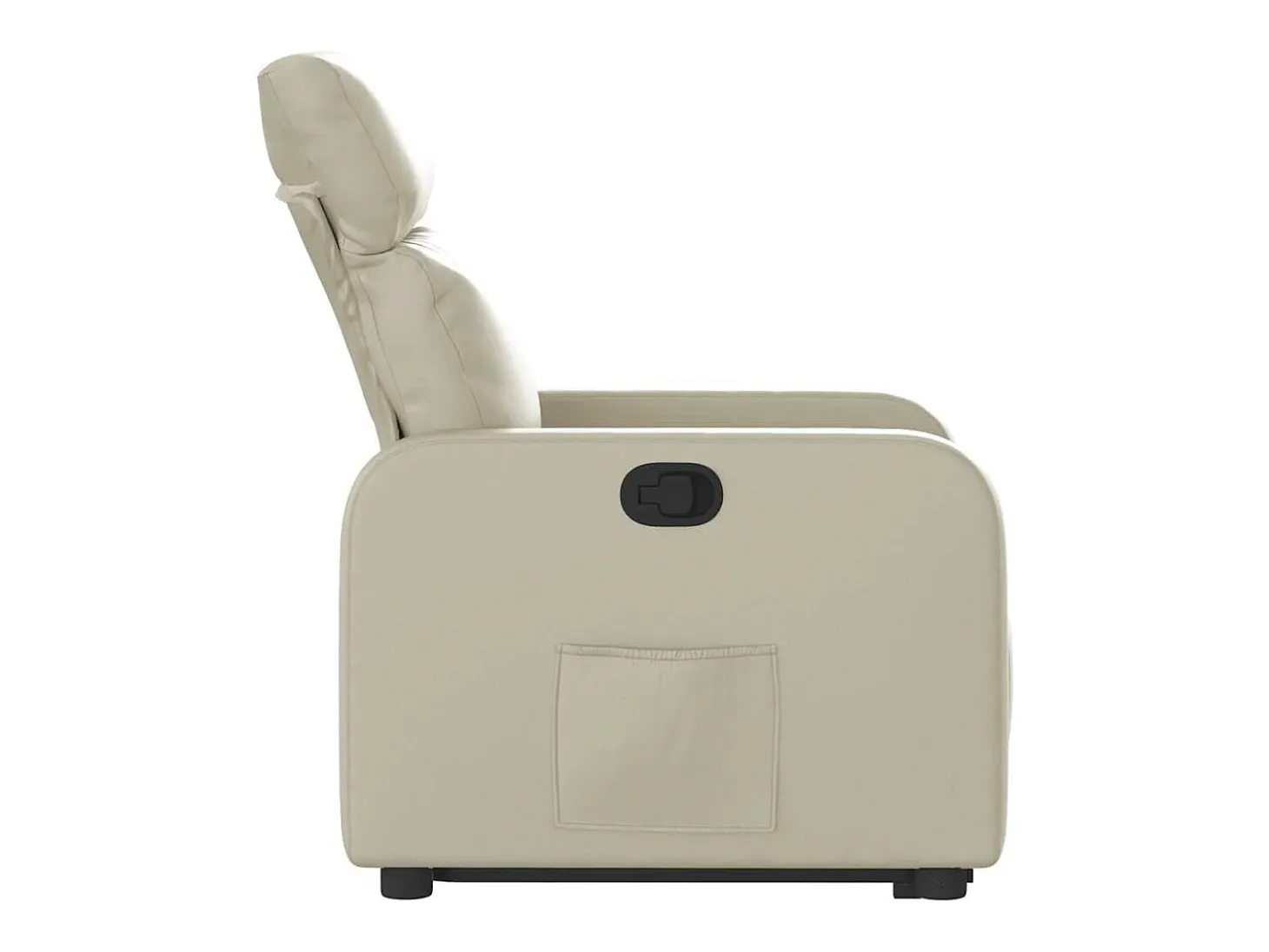 Poltrona Confortável | Poltrona reclinável elevatória couro artificial cor creme SHL818712
