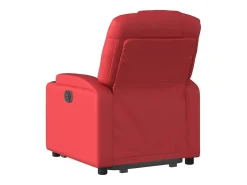 Poltrona Confortável | Poltrona reclinável elevatória elétrica couro artif. vermelho SHL137581
