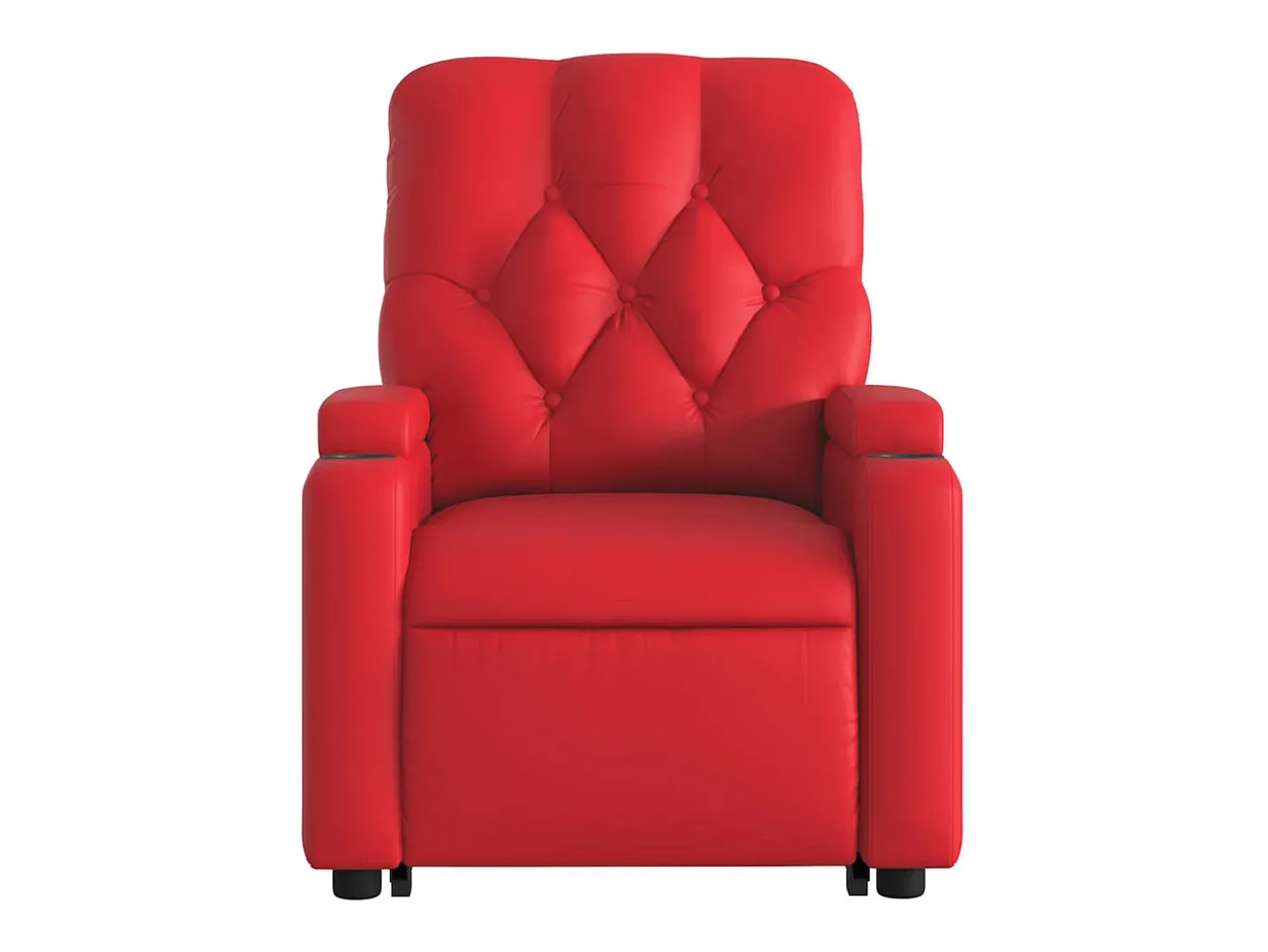 Poltrona Confortável | Poltrona reclinável elevatória couro artificial vermelho SHL411485