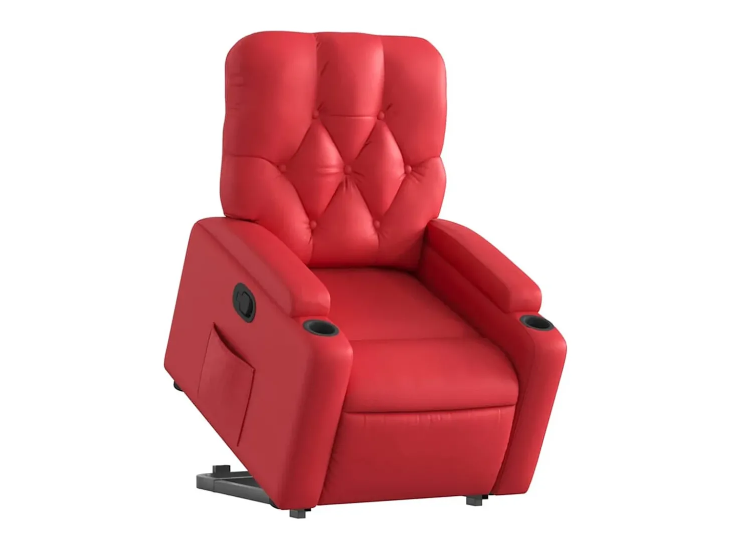 Poltrona Confortável | Poltrona reclinável elevatória couro artificial vermelho SHL411485