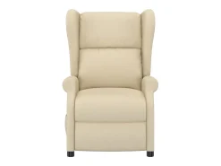 Poltrona Confortável | Poltrona reclinável elétrica tecido cor creme SHL876865