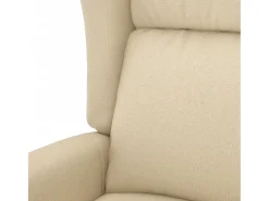Poltrona Confortável | Poltrona reclinável elétrica tecido cor creme SHL876865