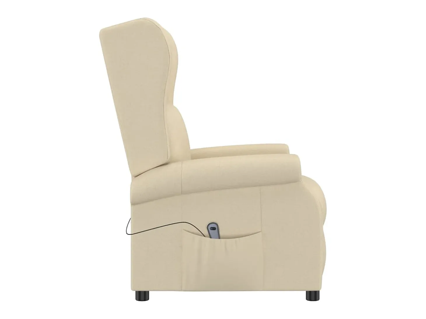 Poltrona Confortável | Poltrona reclinável elétrica tecido cor creme SHL876865