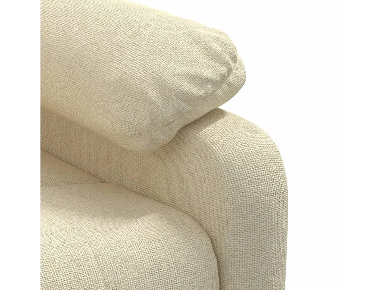 Poltrona Confortável | Poltrona reclinável elétrica tecido cor creme SHL267251