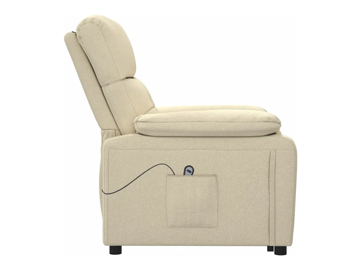 Poltrona Confortável | Poltrona reclinável elétrica tecido cor creme SHL267251