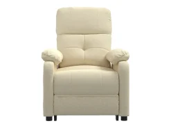 Poltrona Confortável | Poltrona reclinável elétrica tecido cor creme SHL267251