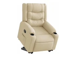 Poltrona Confortável | Poltrona reclinável elevatória tecido cor creme SHL418708