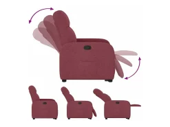 Poltrona Confortável | Poltrona reclinável elevatória tecido vermelho tinto SHL926403