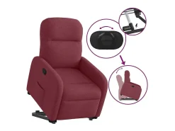 Poltrona Confortável | Poltrona reclinável elevatória tecido vermelho tinto SHL926403