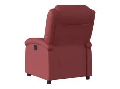 Poltrona Confortável | Poltrona reclinável elétrica couro artificial vermelho tinto SHL914856
