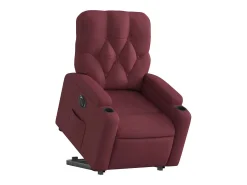 Poltrona Confortável | Poltrona reclinável elevatória elétrica tecido vermelho-tinto SHL56304