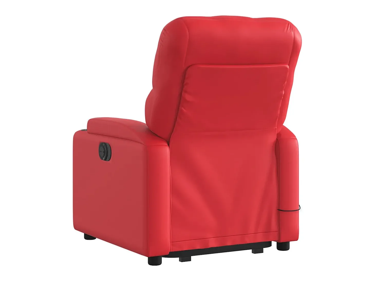 Poltrona Confortável | Poltrona reclinável elevatória elétrica couro artif. vermelho SHL906452