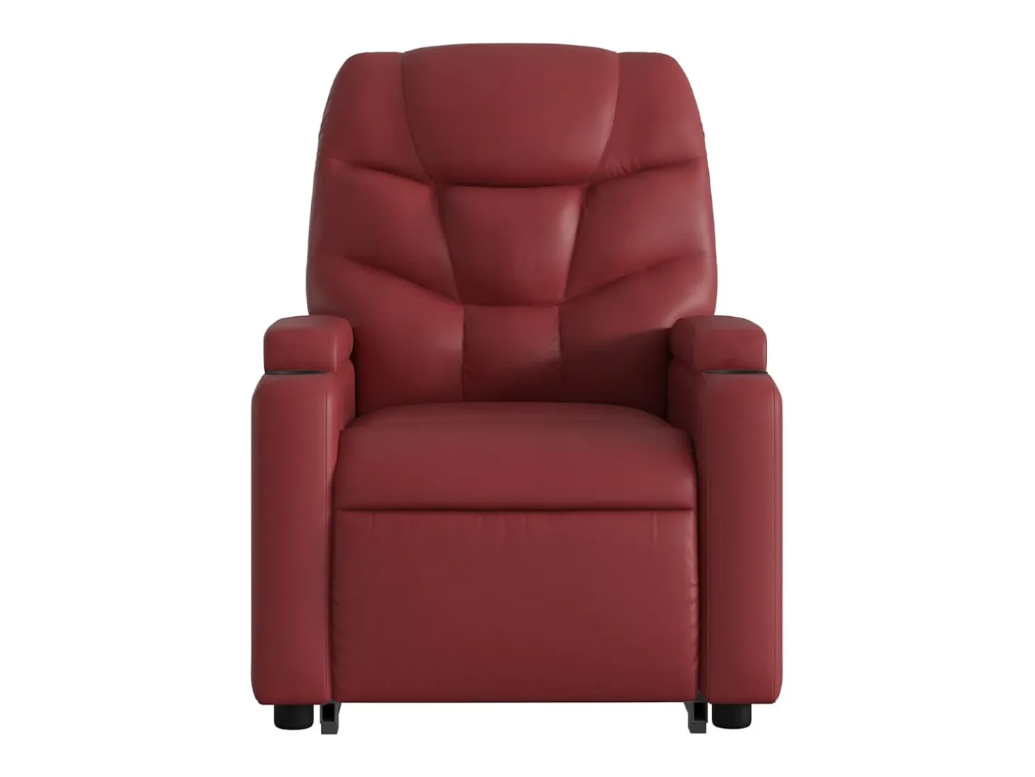 Poltrona Confortável | Poltrona reclinável elevatória couro artificial vermelho tinto SHL483618