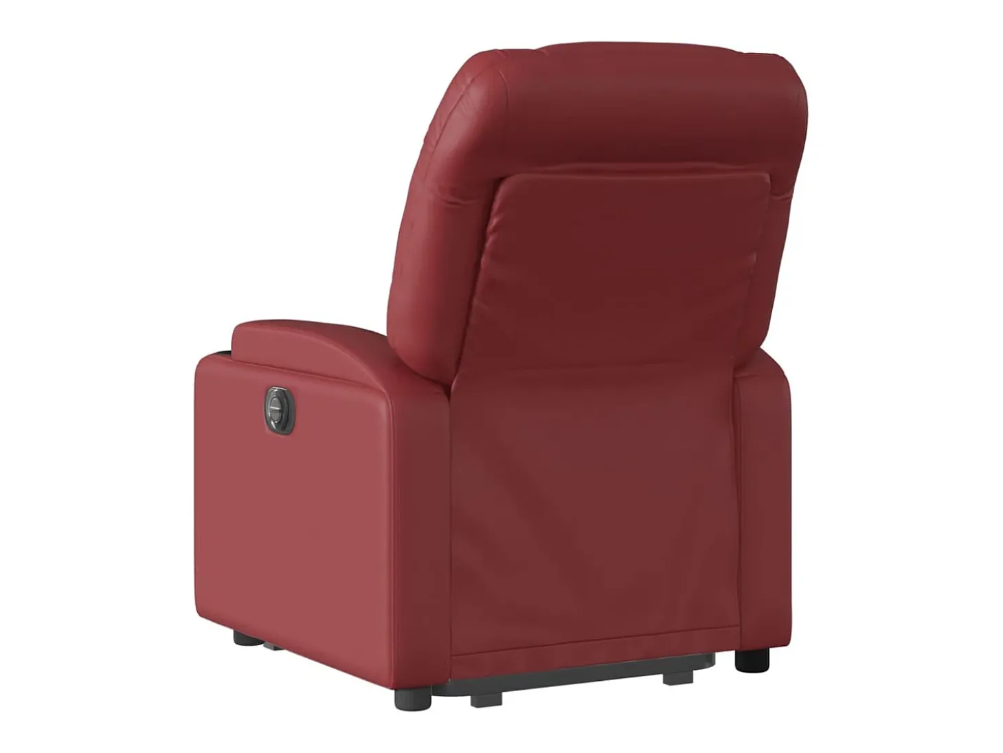Poltrona Confortável | Poltrona reclinável elevatória couro artificial vermelho tinto SHL483618
