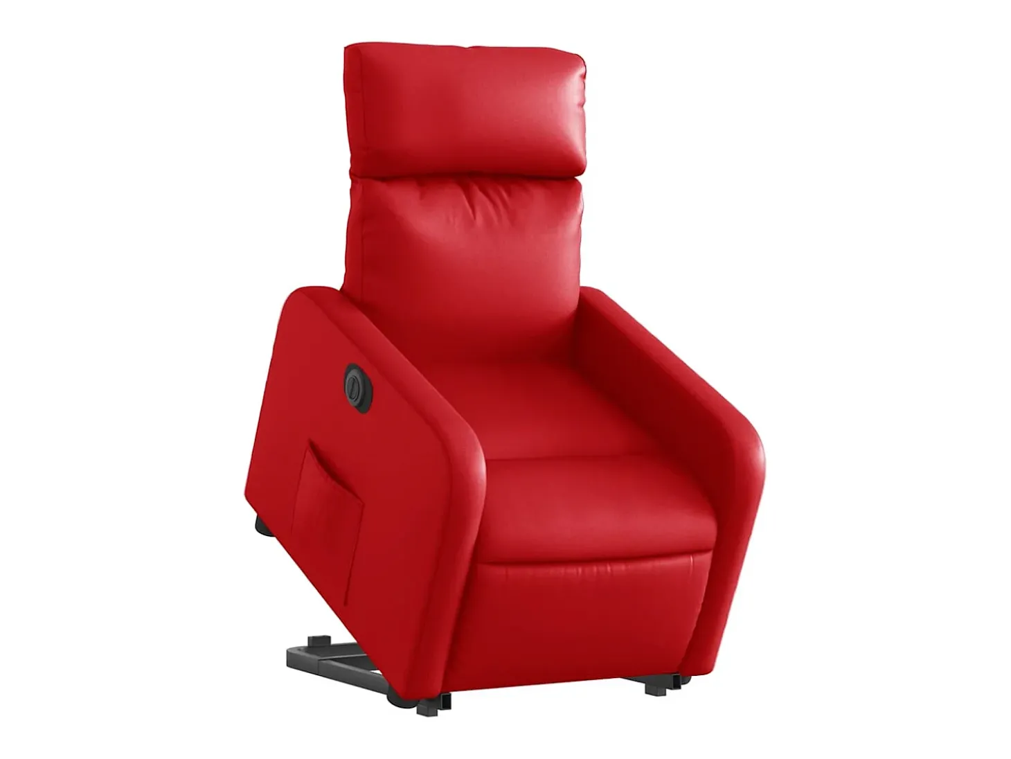Poltrona Confortável | Poltrona reclinável elevatória elétrica couro artif. vermelho SHL339152