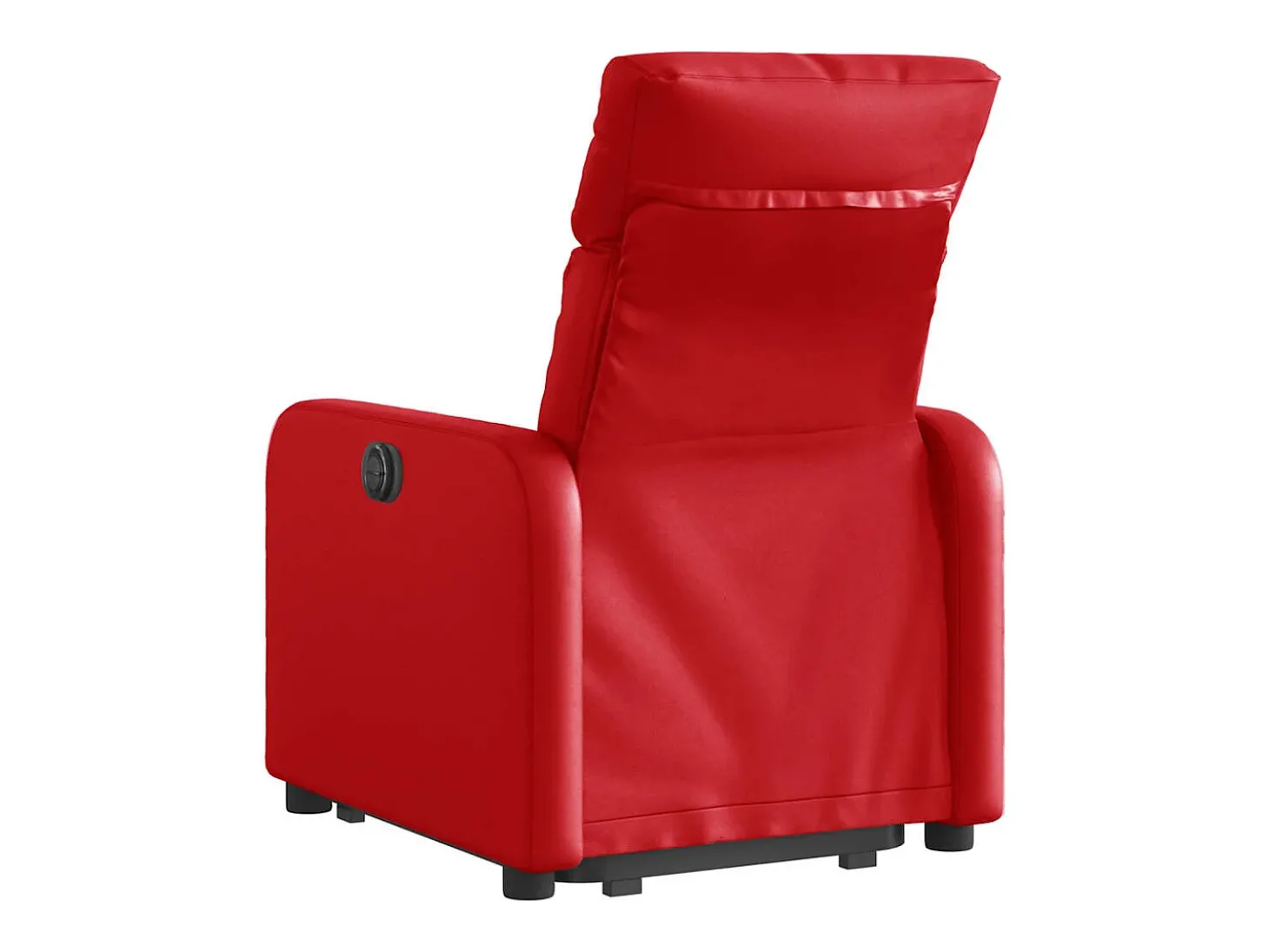 Poltrona Confortável | Poltrona reclinável elevatória elétrica couro artif. vermelho SHL339152