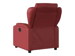 Poltrona Confortável | Poltrona reclinável elétrica couro artificial vermelho tinto SHL81999