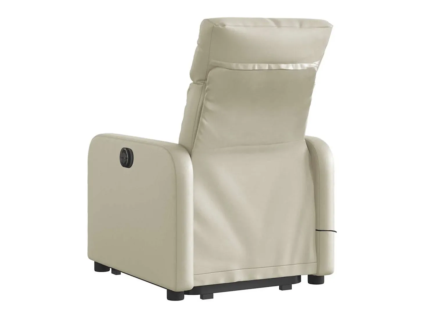 Poltrona Confortável | Poltrona reclinável elevatória elétrica couro artificial creme SHL350633