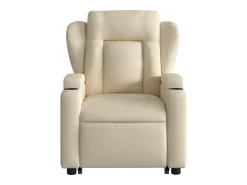 Poltrona Confortável | Poltrona reclinável elevatória tecido cor creme SHL610765
