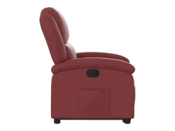 Poltrona Confortável | Poltrona reclinável elevatória couro artificial vermelho tinto SHL802470
