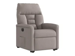 Poltrona Confortável | Poltrona reclinável elevatória elétrica cinza-acastanhado SHL864054