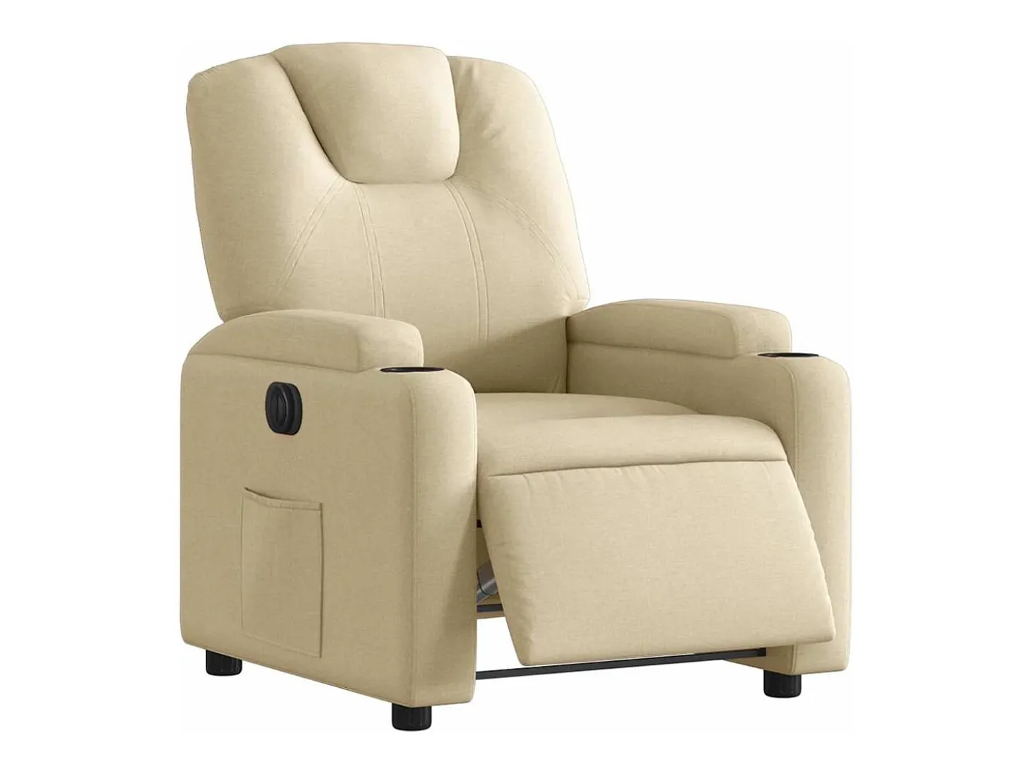 Poltrona Confortável | Poltrona reclinável elétrica tecido cor creme SHL629387
