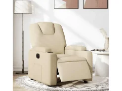 Poltrona Confortável | Poltrona reclinável elétrica tecido cor creme SHL629387