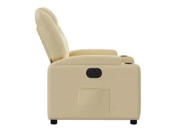 Poltrona Confortável | Poltrona reclinável elétrica tecido cor creme SHL629387