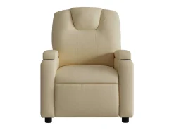 Poltrona Confortável | Poltrona reclinável elétrica tecido cor creme SHL629387