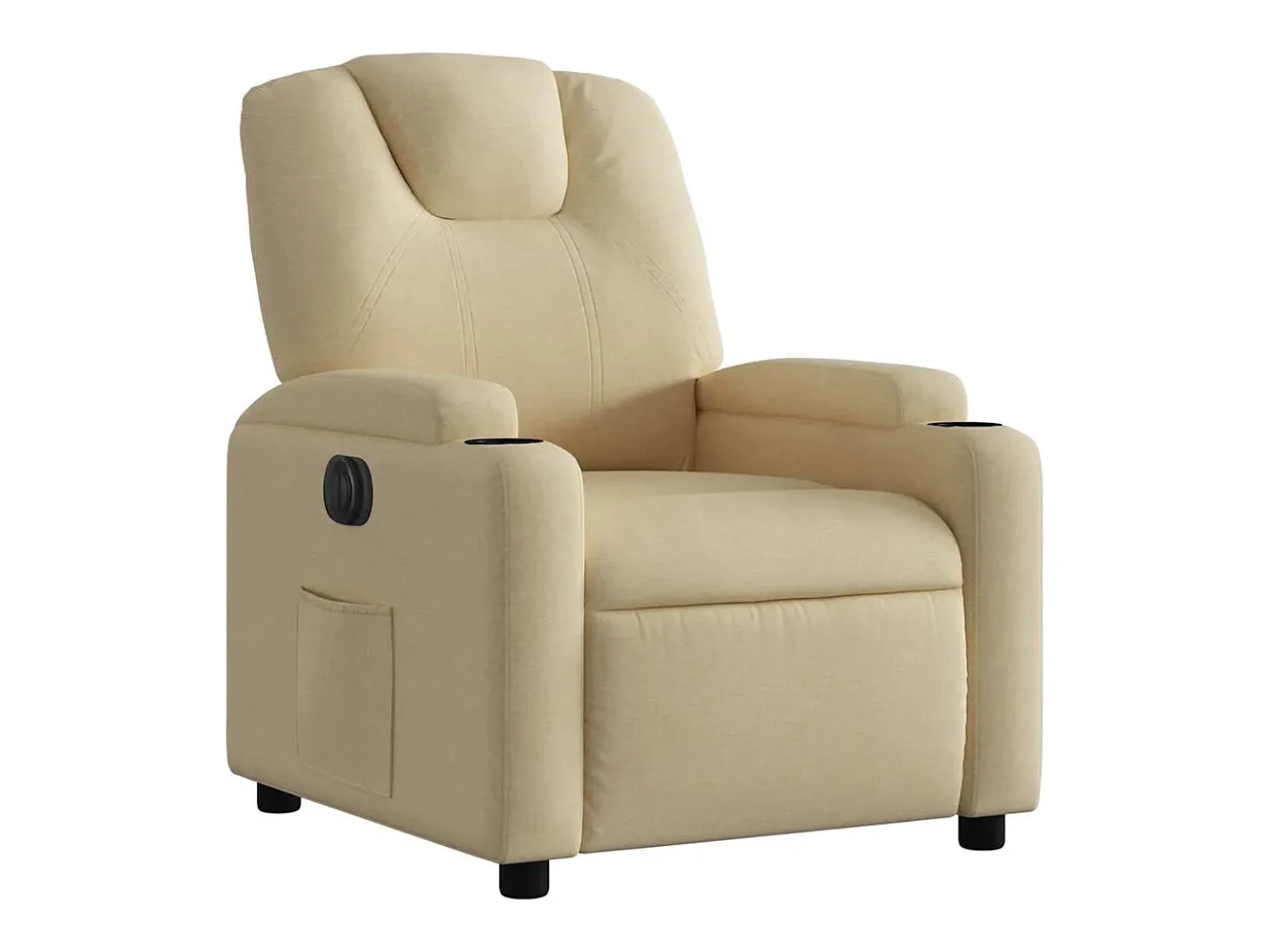 Poltrona Confortável | Poltrona reclinável elétrica tecido cor creme SHL629387