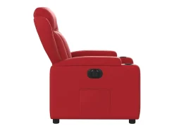 Poltrona Confortável | Poltrona reclinável elétrica couro artificial vermelho SHL146805