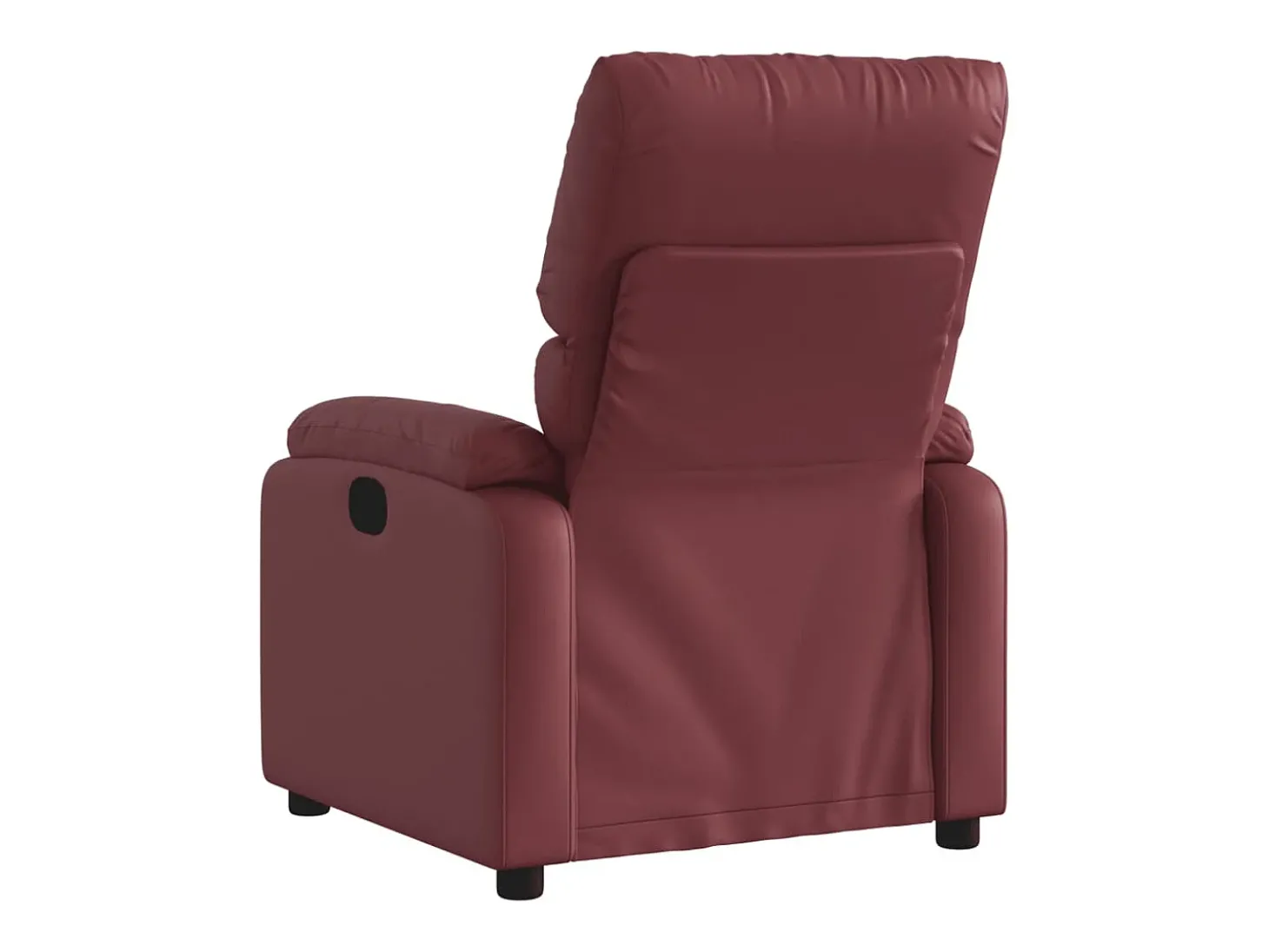 Poltrona Confortável | Poltrona reclinável elétrica couro artificial vermelho tinto SHL696308