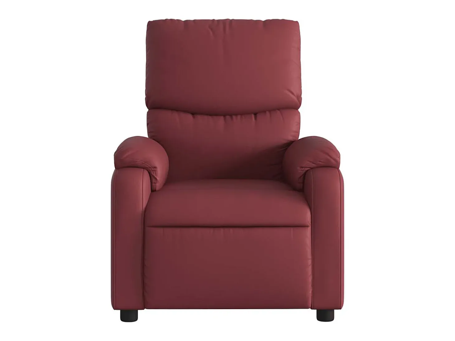 Poltrona Confortável | Poltrona reclinável elétrica couro artificial vermelho tinto SHL696308