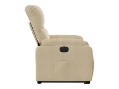 Poltrona Confortável | Poltrona reclinável elevatória elétrica tecido microfibra creme SHL350229