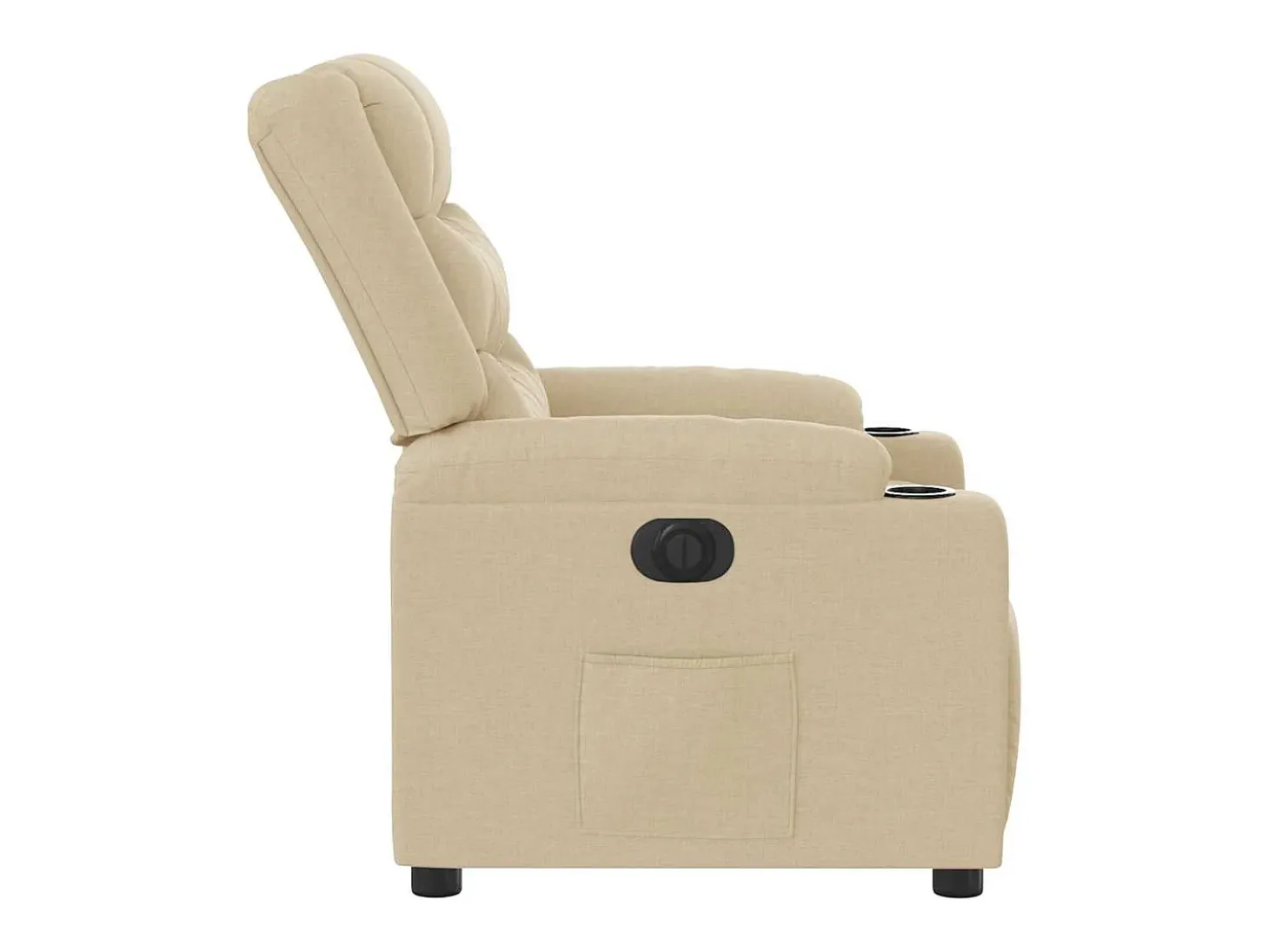 Poltrona Confortável | Poltrona reclinável elétrica tecido cor creme SHL276164