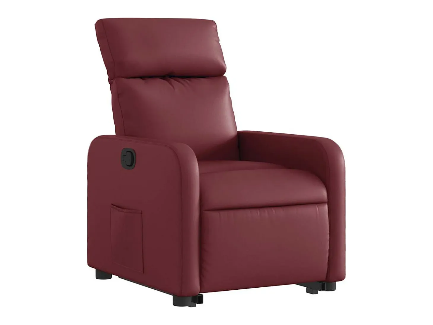 Poltrona Confortável | Poltrona reclinável elevatória couro artificial vermelho tinto SHL478344