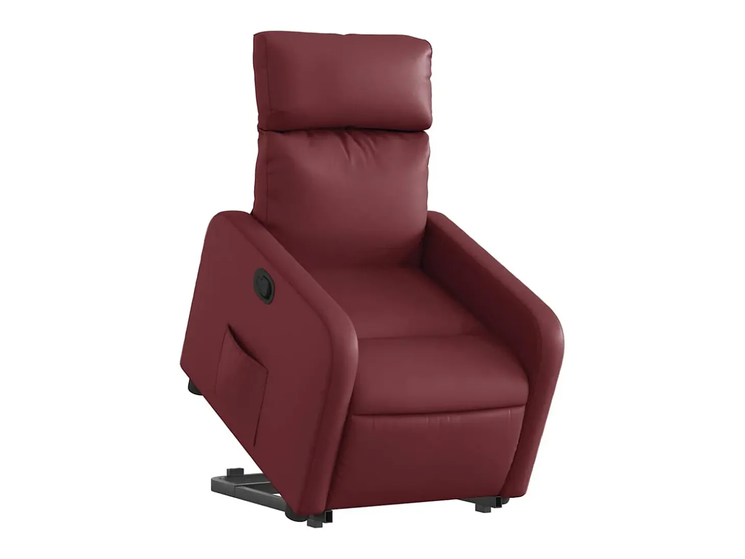 Poltrona Confortável | Poltrona reclinável elevatória couro artificial vermelho tinto SHL478344