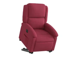 Poltrona Confortável | Poltrona reclinável elevatória elétrica veludo vermelho-tinto SHL80127