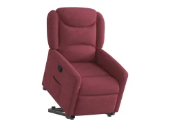 Poltrona Confortável | Poltrona reclinável elevatória tecido vermelho tinto SHL419598